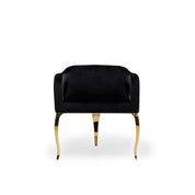 caprice gold black dining chair