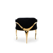 caprice gold black luxury 7 dining chair