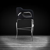 caprice silver black allamoda bar stool