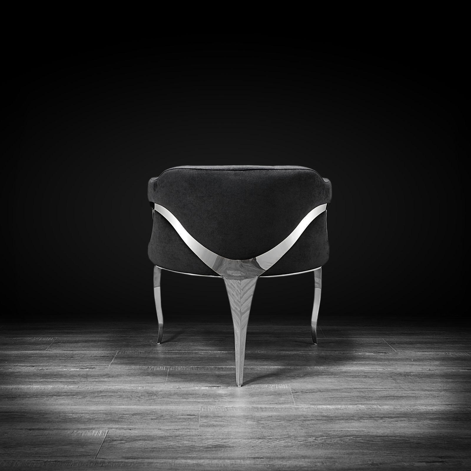 caprice silver black allamoda dining chair