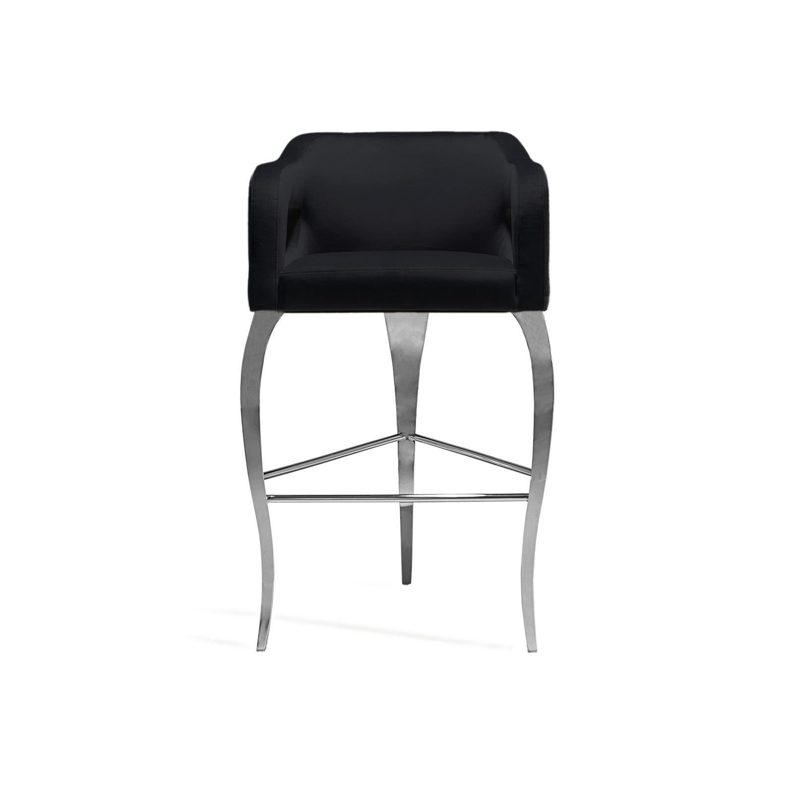 Caprice Black Bar Stool