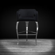 caprice silver black modern bar stool