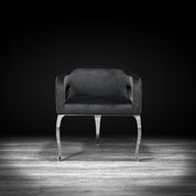 caprice silver black modern dining chair