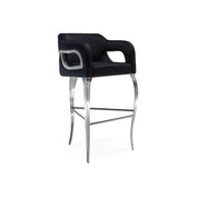 caprice silver black stylish 7 bar stool