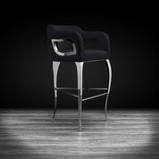 caprice silver black stylish bar stool