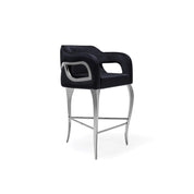 caprice silver counter black stylish 7 bar stool