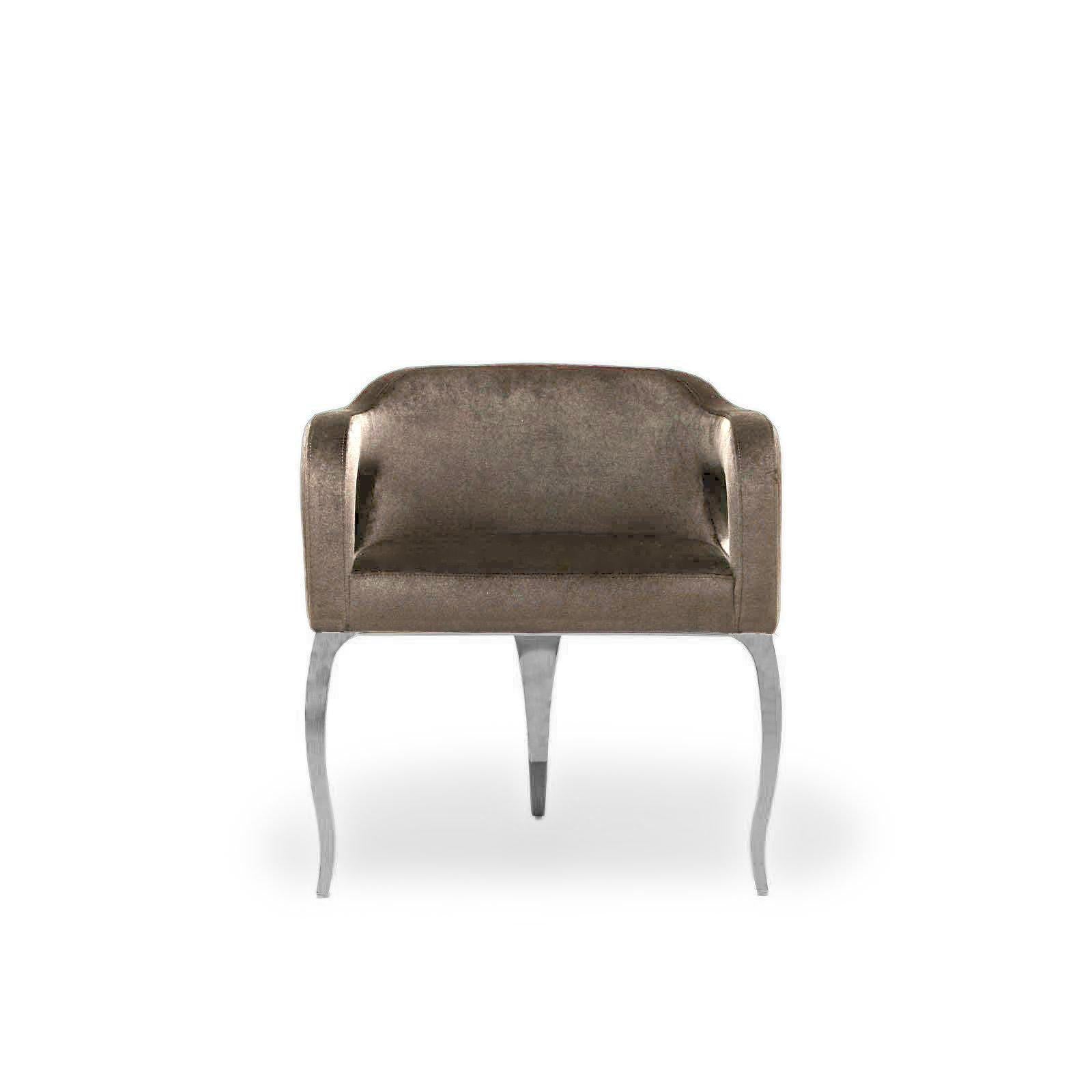 caprice ss taupe dining chair