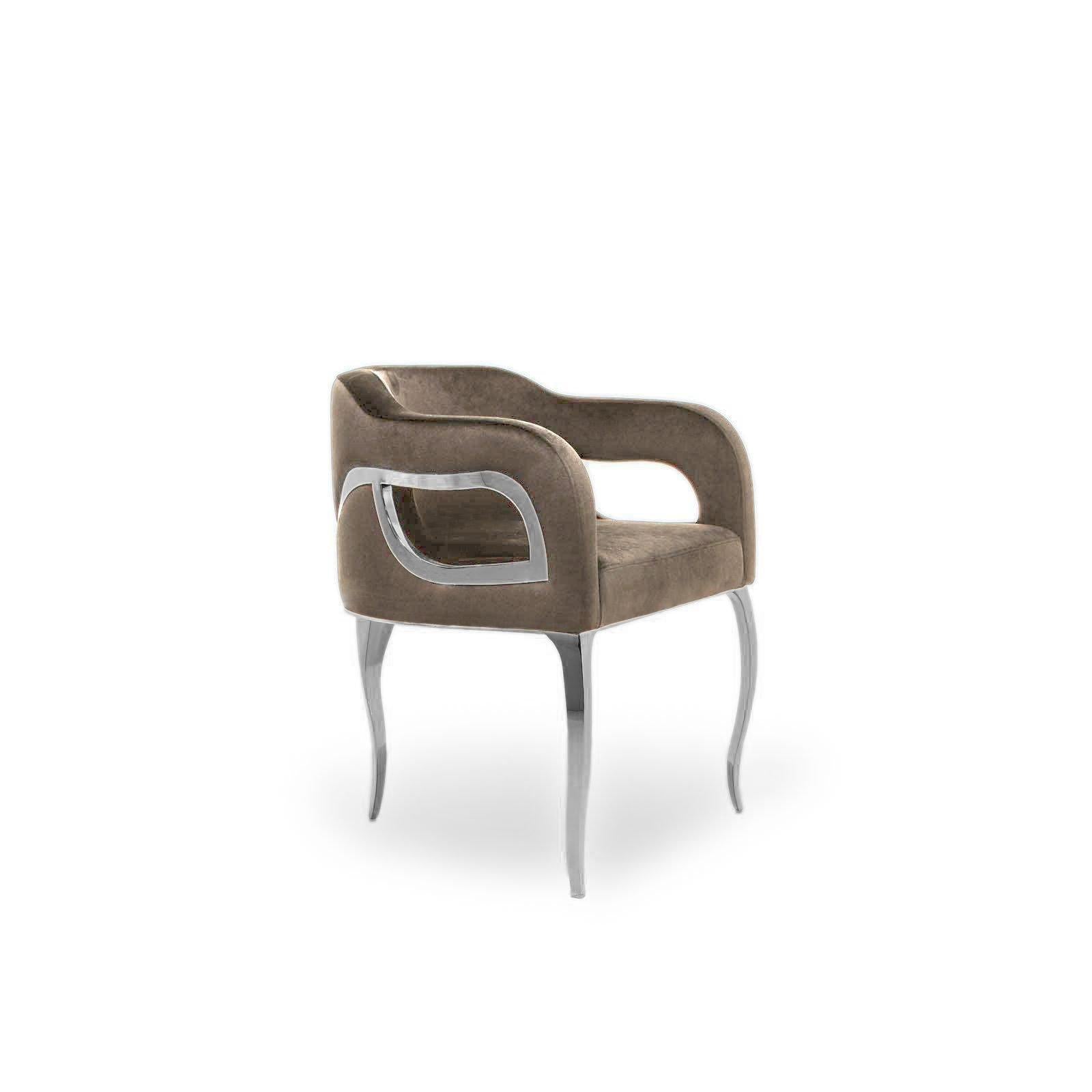 caprice ss taupe stylish 7 dining chair