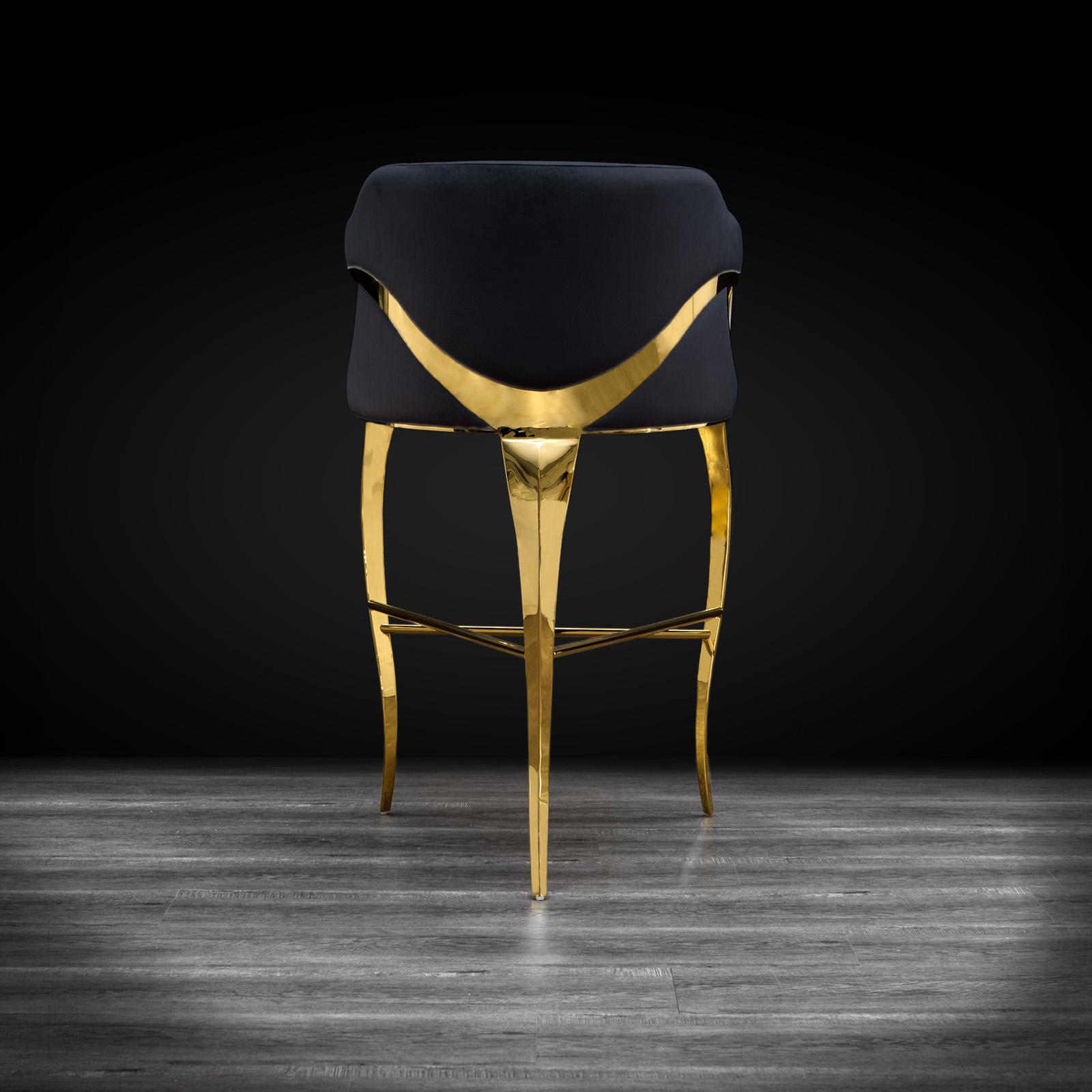 caprice tgss black luxury bar stool