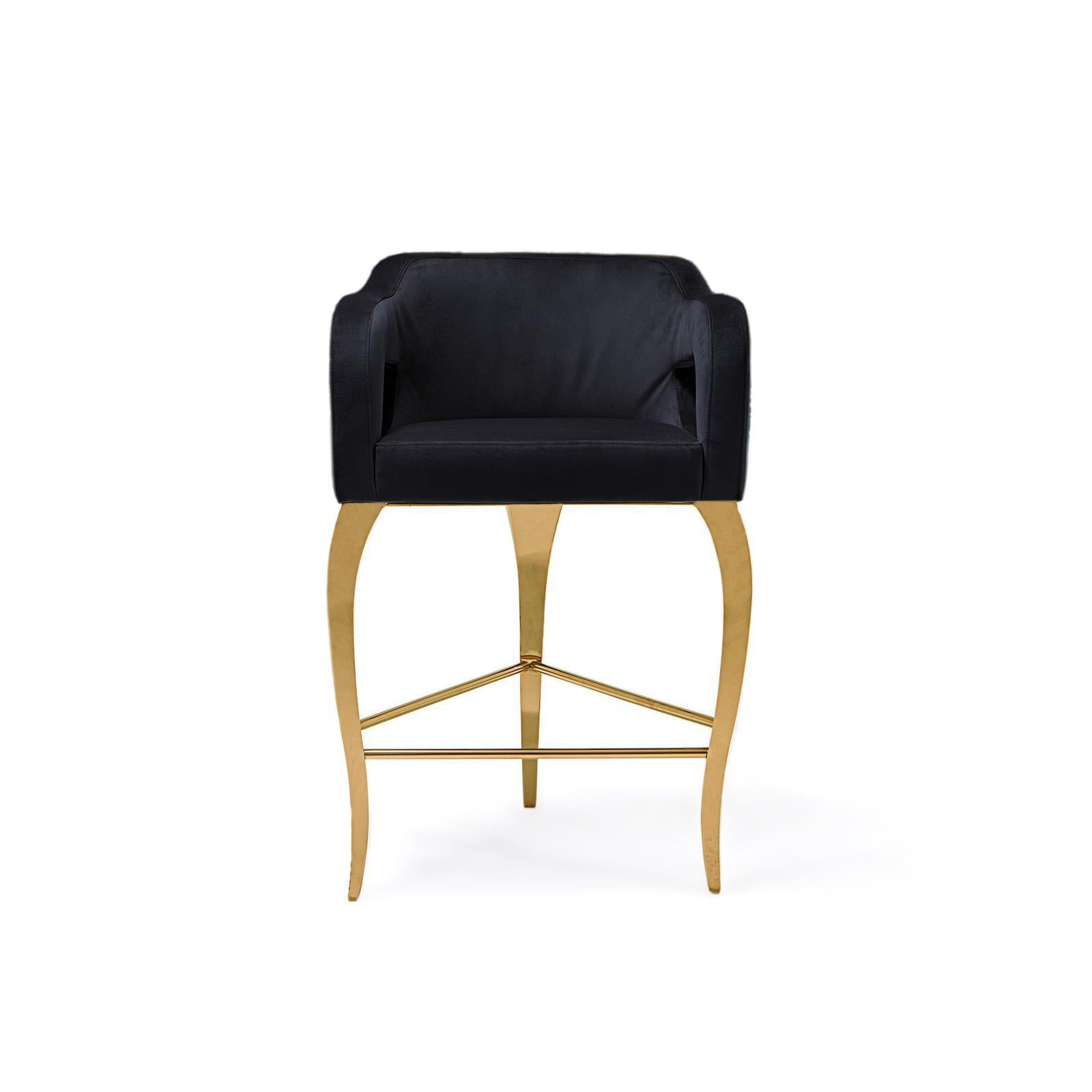 Caprice Black Counter Stool