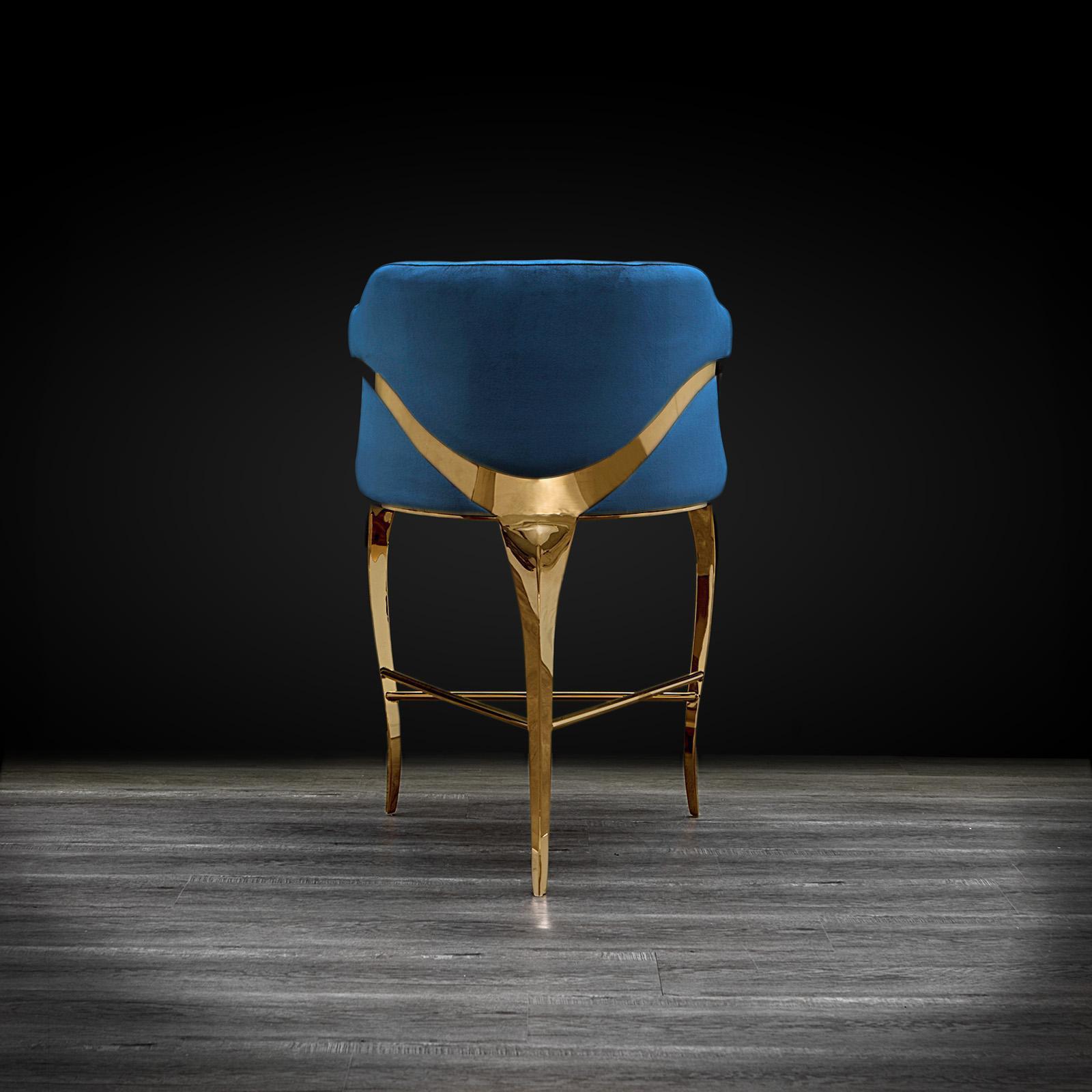 caprice tgss counter dark blue allamoda bar stool