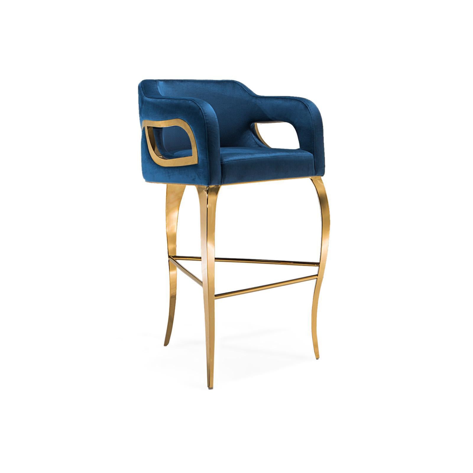 caprice tgss dark blue stylish 7 bar stool