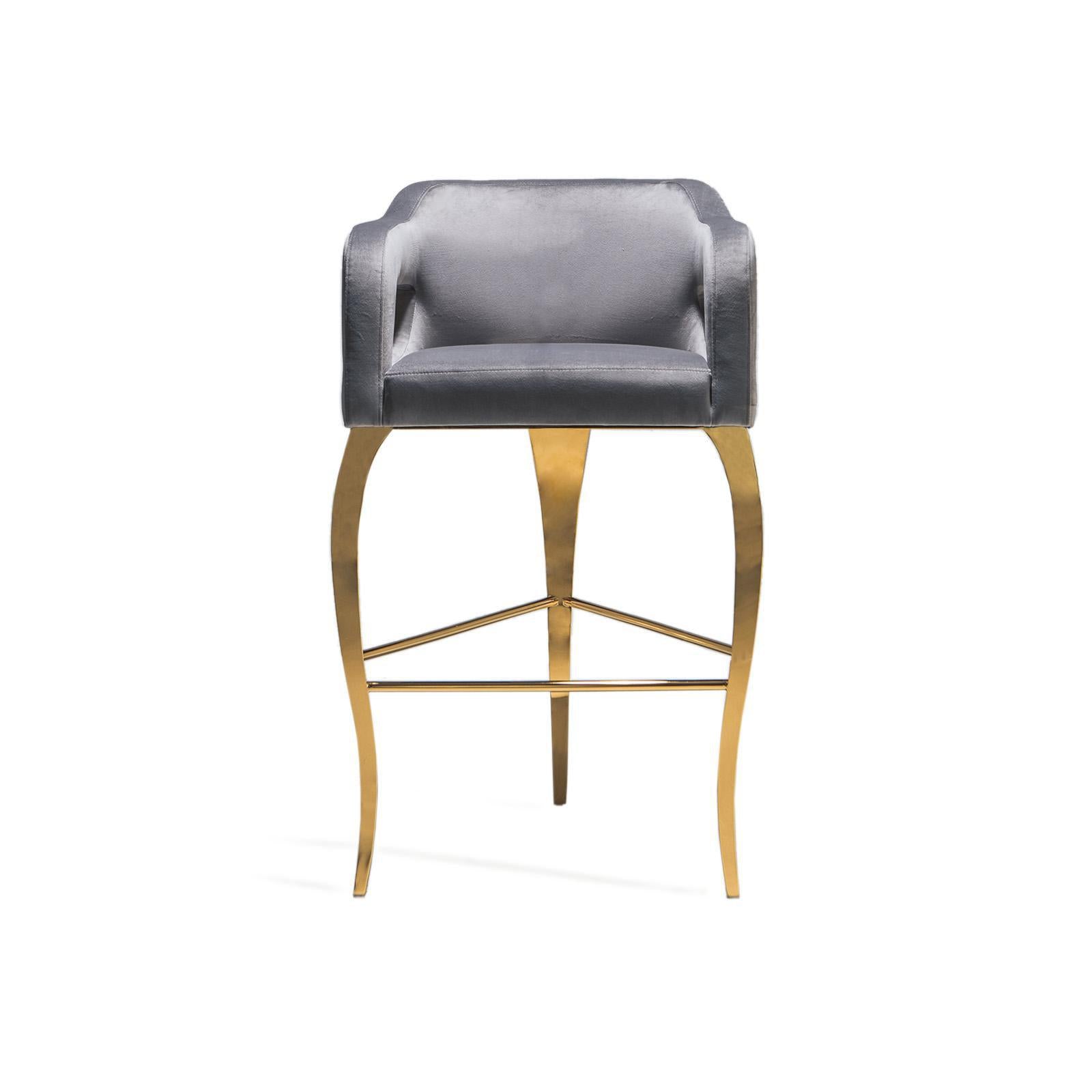 Caprice Gray Bar Stool