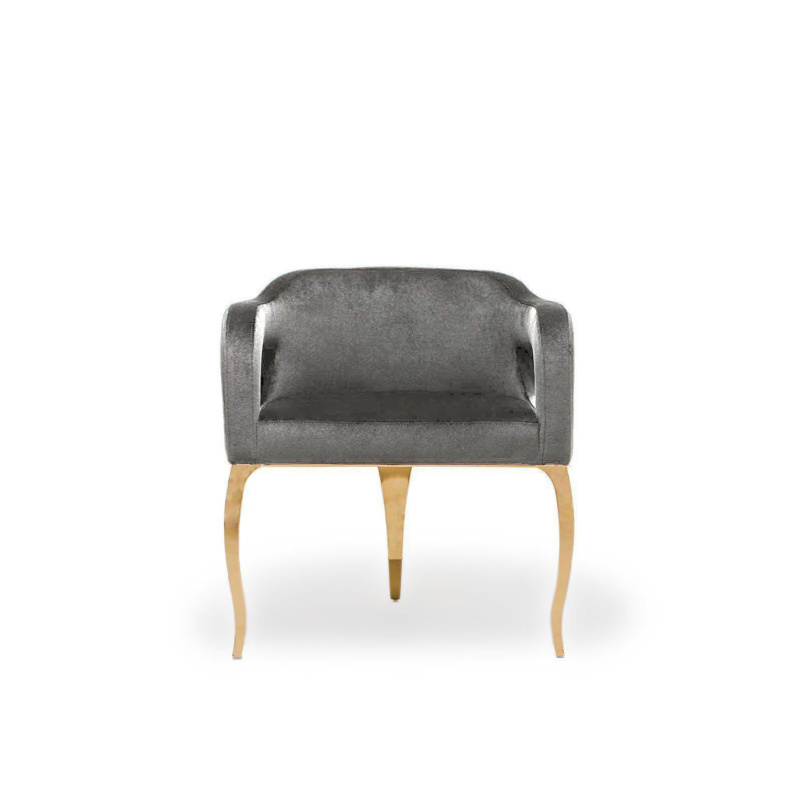 Caprice Titanium Gold Dining Chair