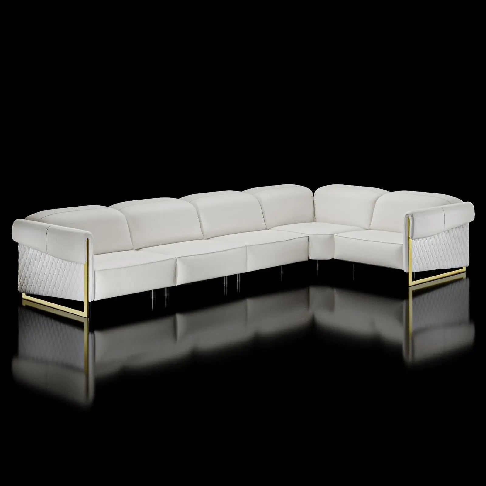 Carlo RAF Sectional | Pearl White   My Store  Sectionals