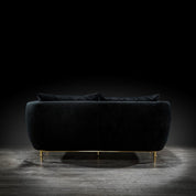 cerchio gold black luxury 1 sofa set