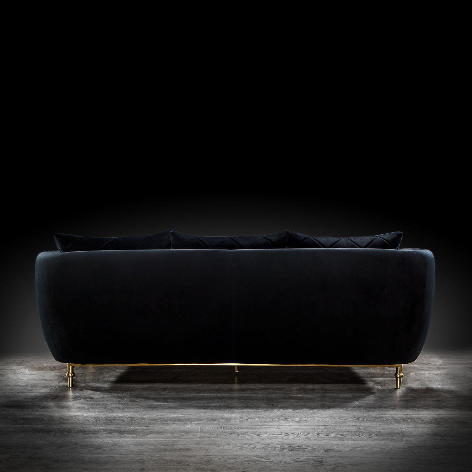 cerchio gold black luxury sofa set