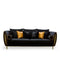 cerchio gold black sofa set