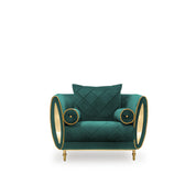 cerchio gold green allamoda 7 sofa set