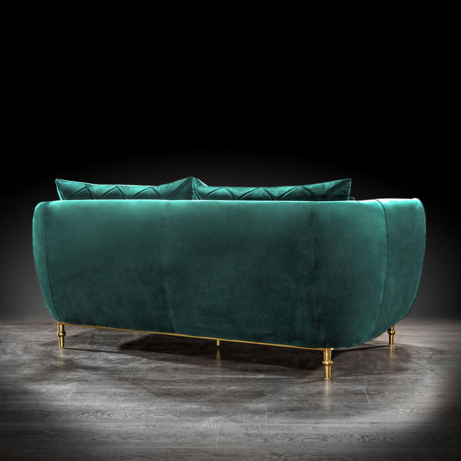 cerchio gold green allamoda sofa set