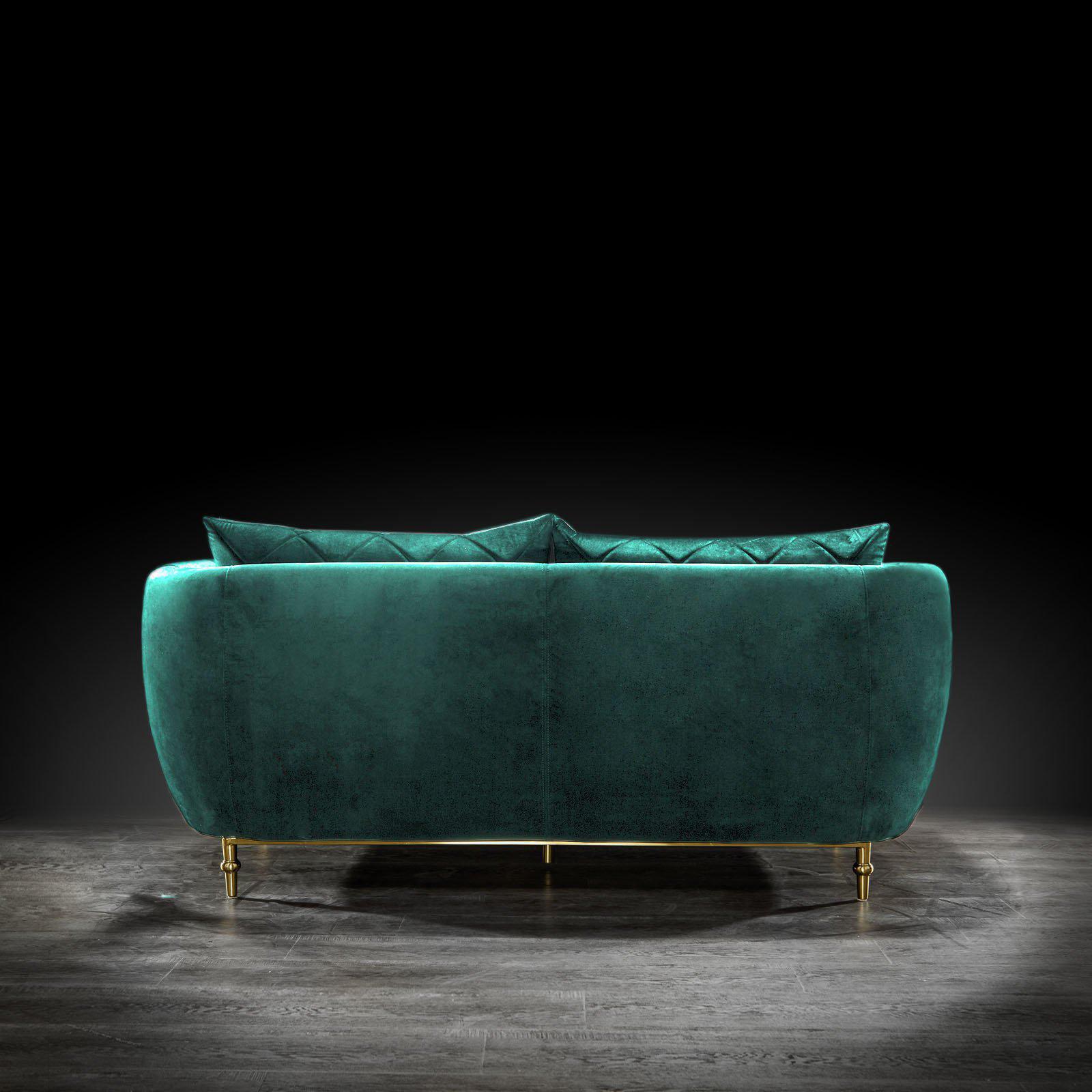 cerchio gold green luxury sofa set