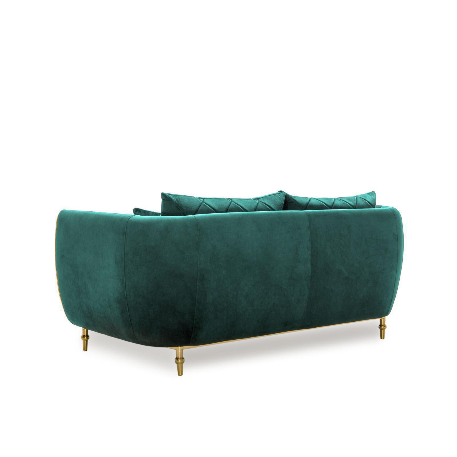 cerchio gold green stylish 7 sofa set