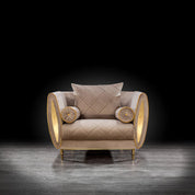 cerchio gold taupe allamoda 2 sofa set