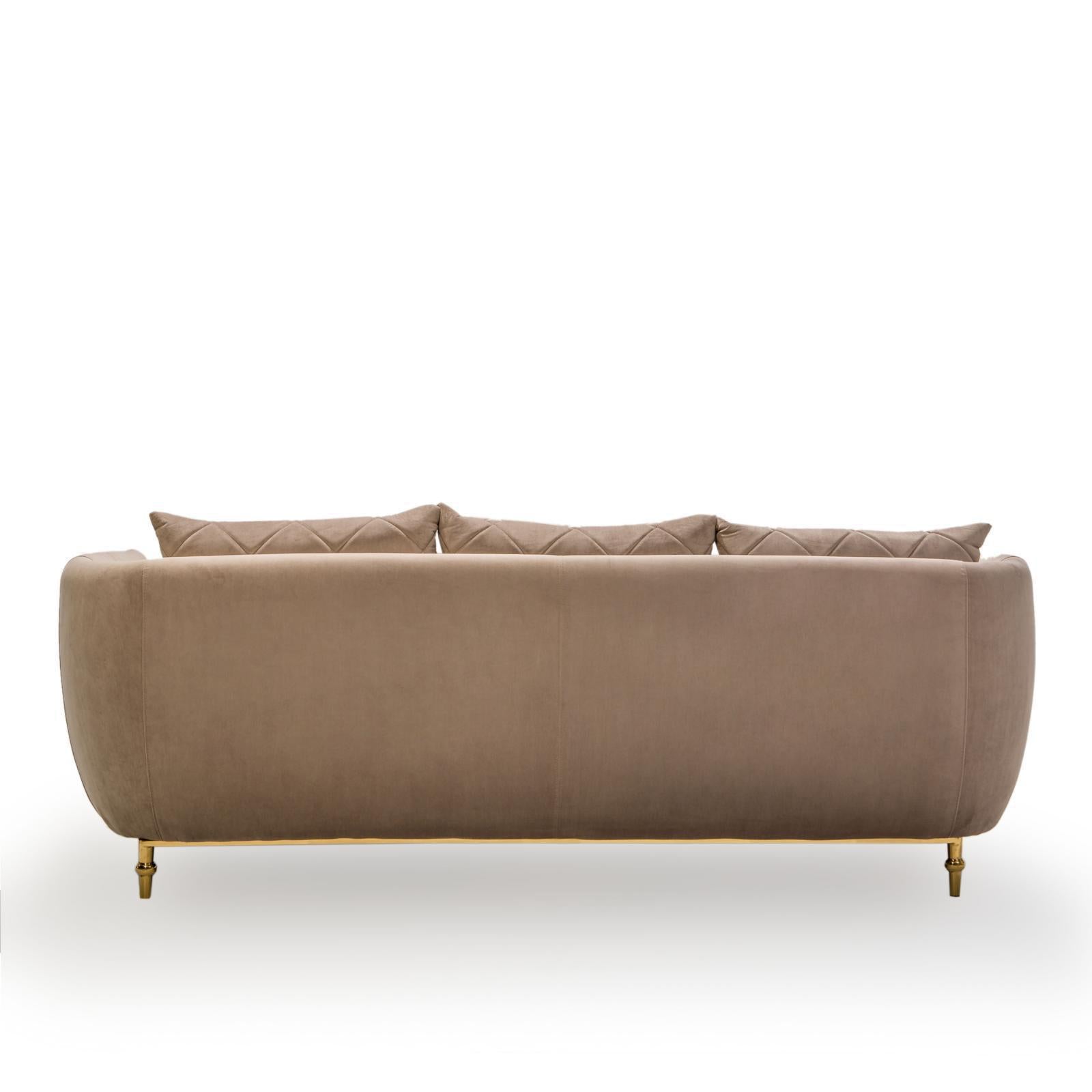 cerchio gold taupe allamoda 7 sofa set