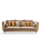 cerchio gold taupe sofa set