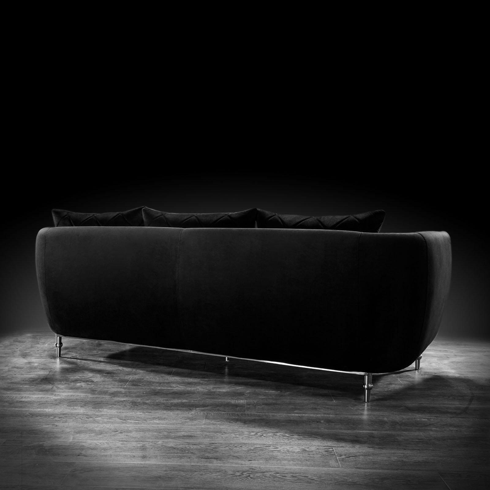 cerchio silver black allamoda sofa set