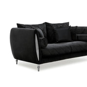 cerchio silver black luxury 7 sofa set