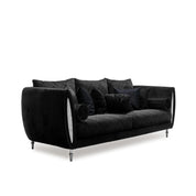 cerchio silver black modern 7 sofa set