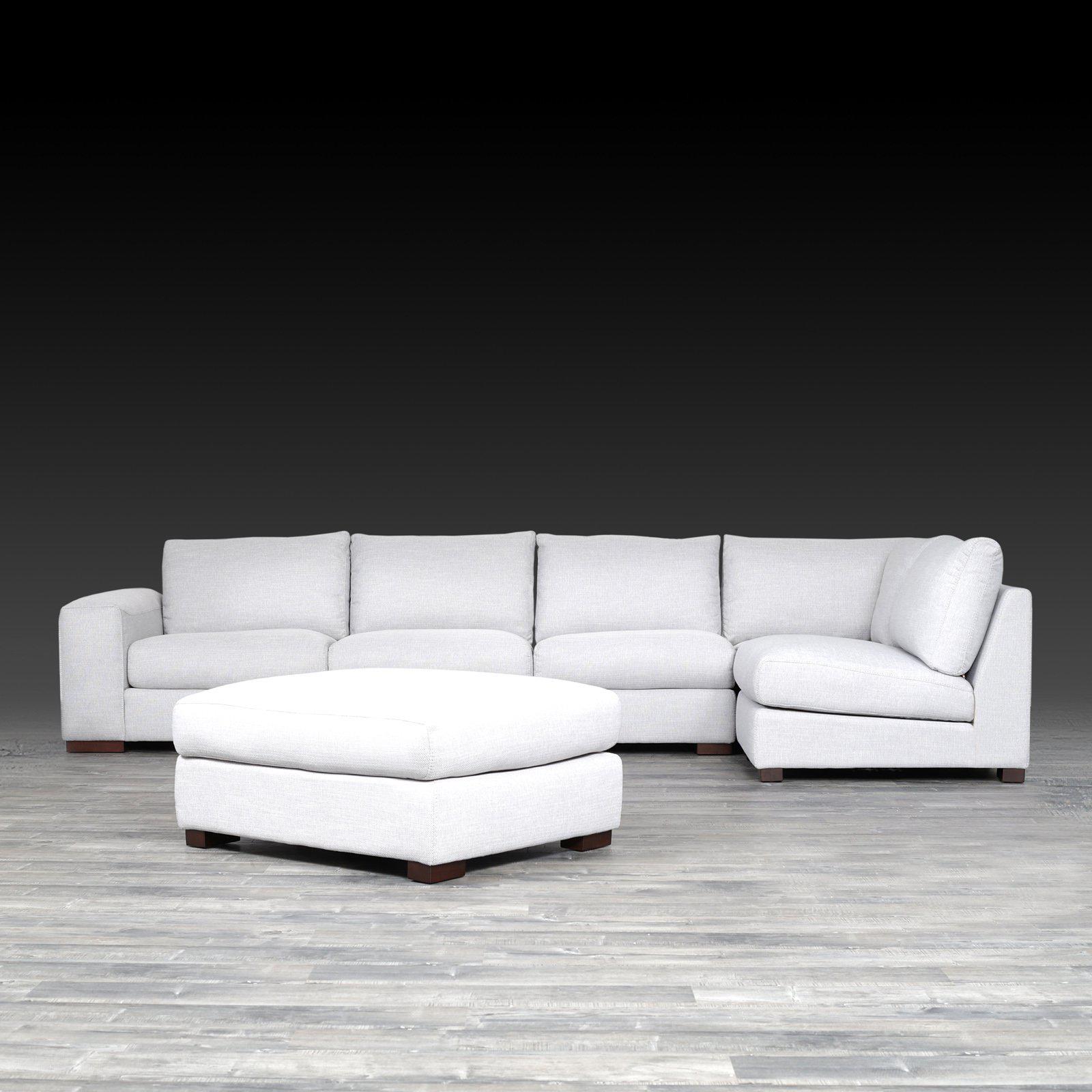 como right light gray luxury sectional