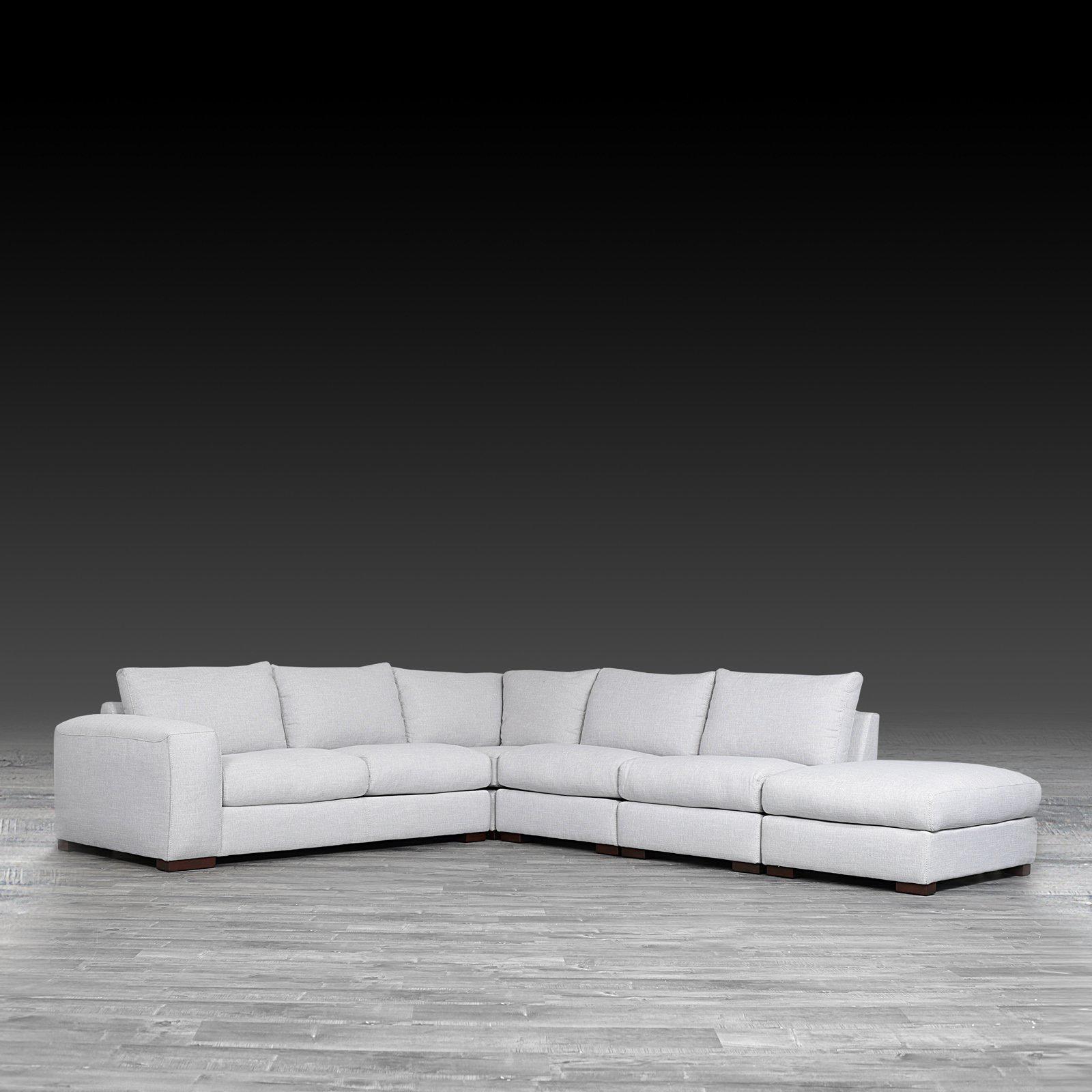 como right light gray modern sectional