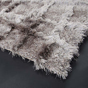 cross p silver modern rug