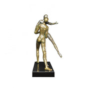 dancers gold modern sculpture