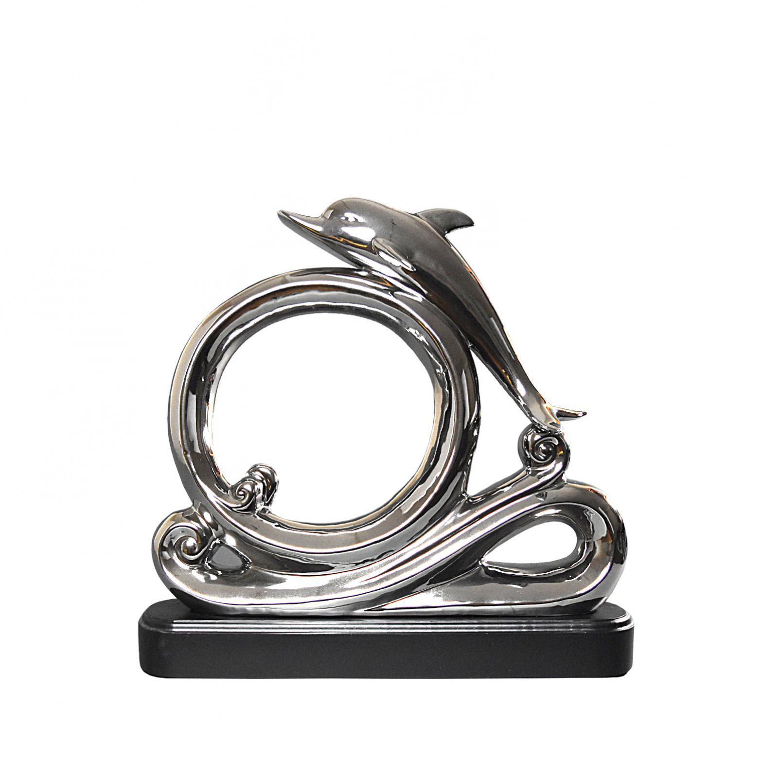 dolphin silver sculpture