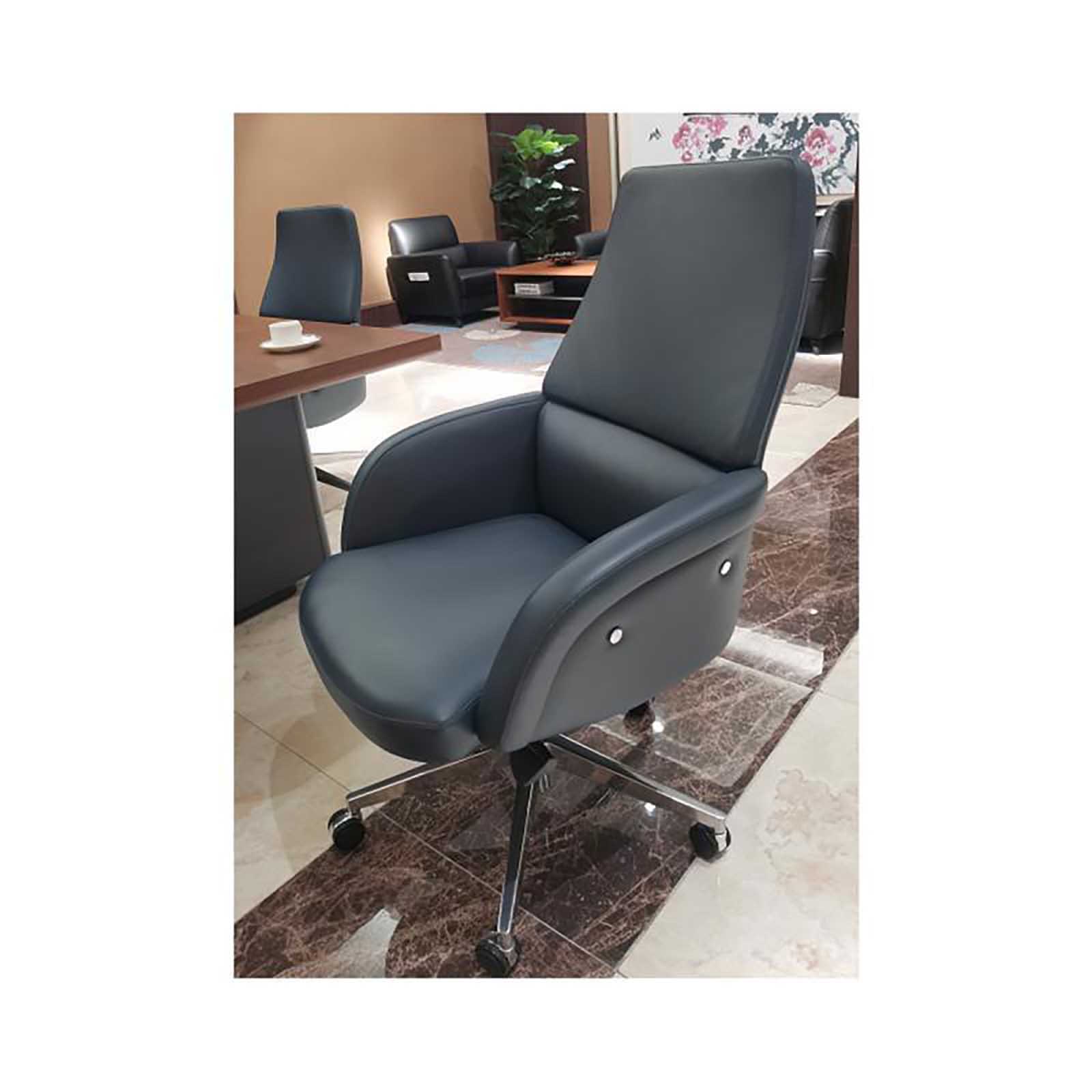 fabio leather gray office chair