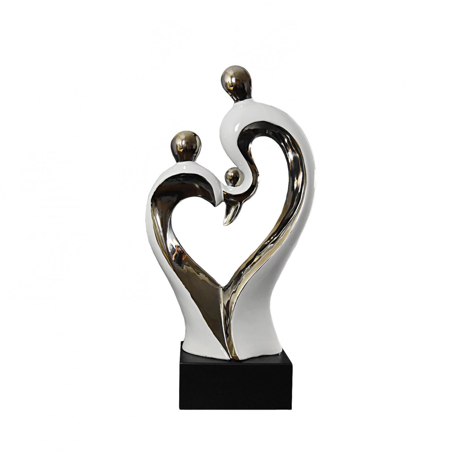 family silver sculpture