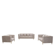 federico taupe modern 9 sofa set