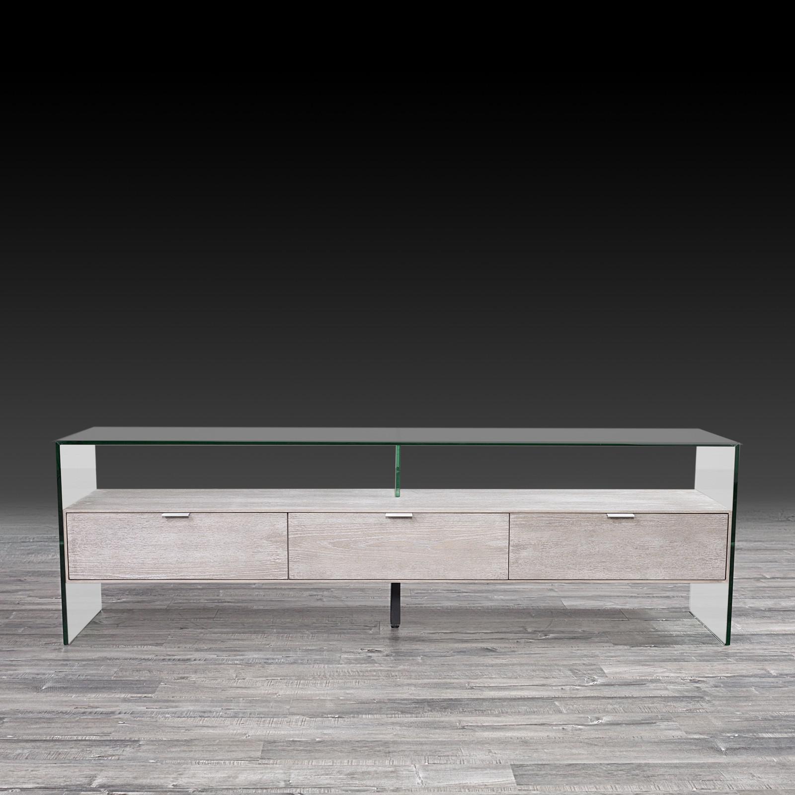 float gray modern tv stand