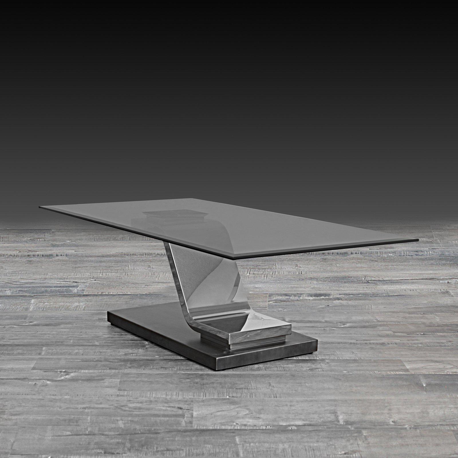 float silver stylish coffee table