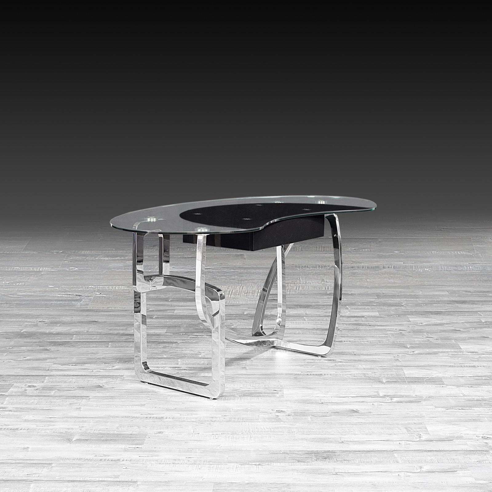 flow glass stylish office desk