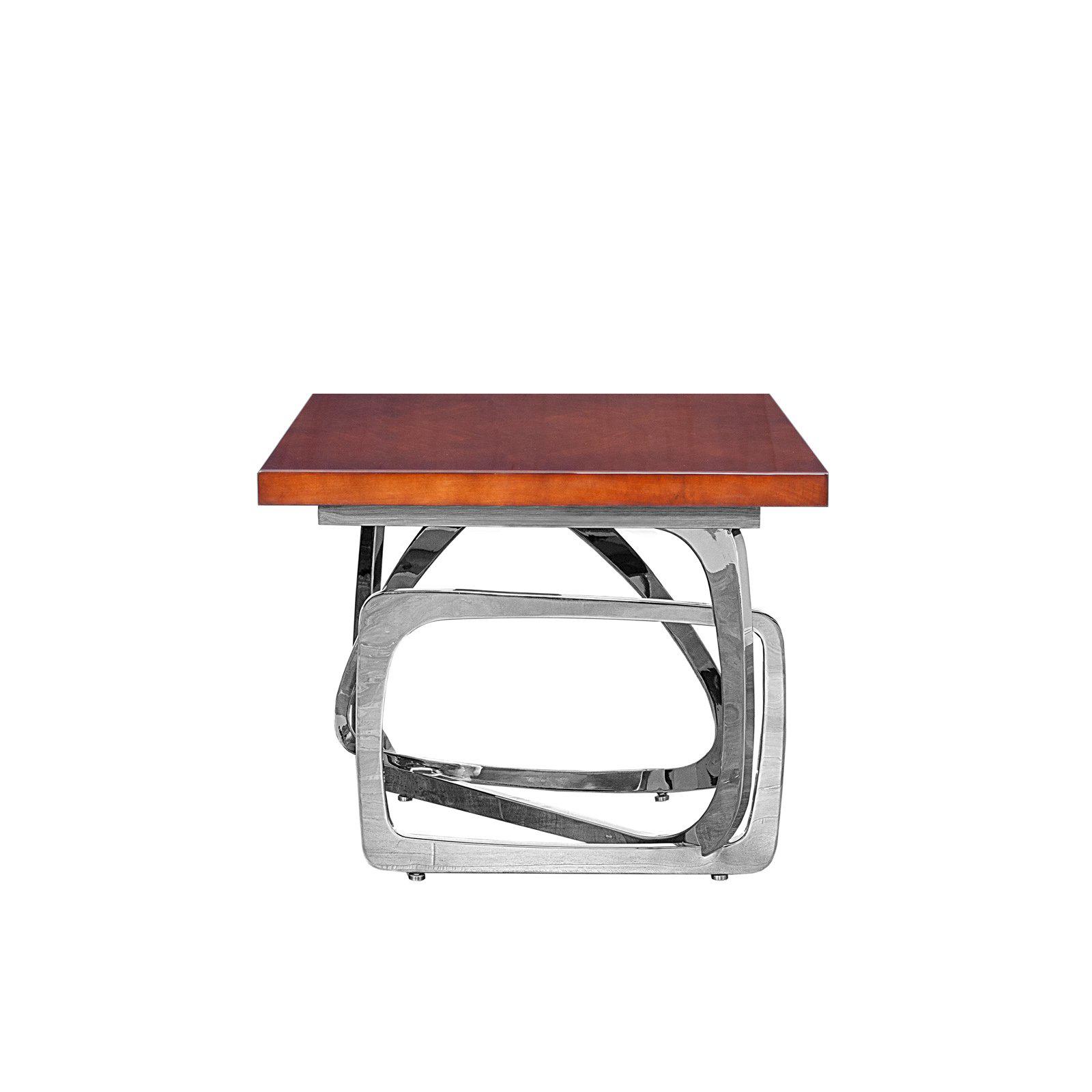 flow maple silver end table