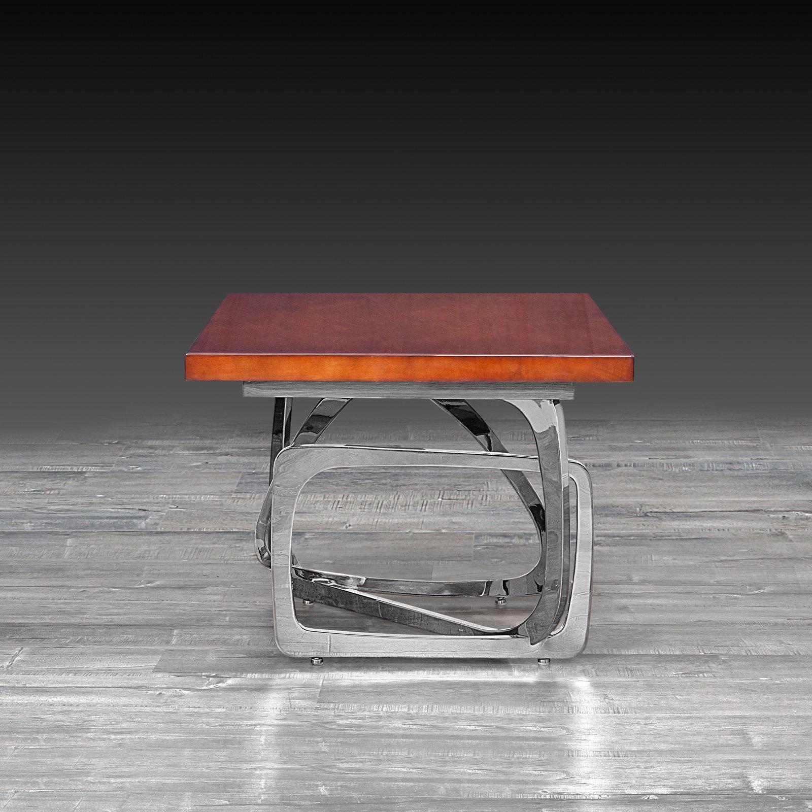 flow maple silver modern end table