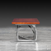 flow maple silver modern end table