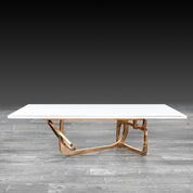 flow rg white modern dining table