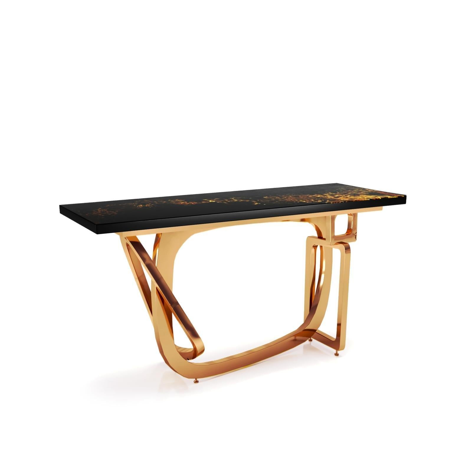 flow rgss black art large console table