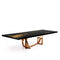 Flow Rose Gold Black Art Top Large Dining Table