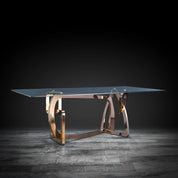 flow rgss glass stylish dining table